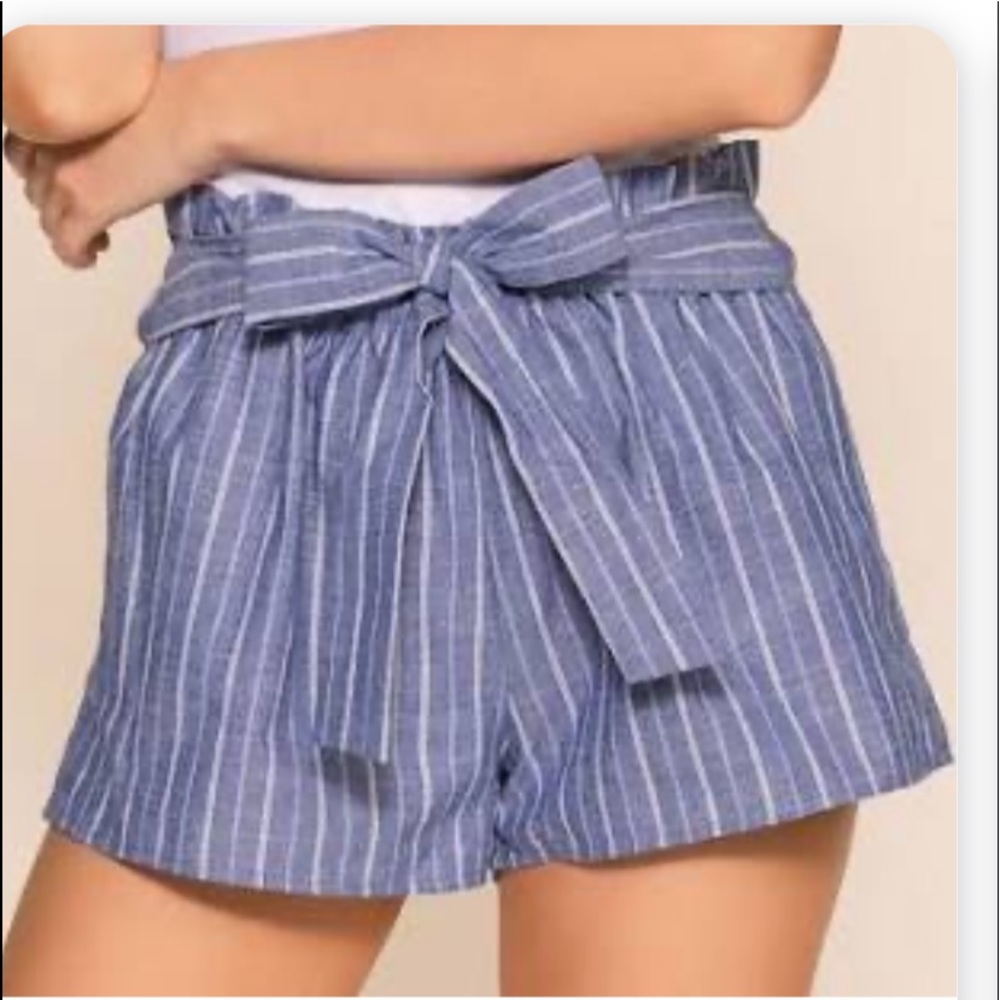 BLUE STRIPED SHORTS